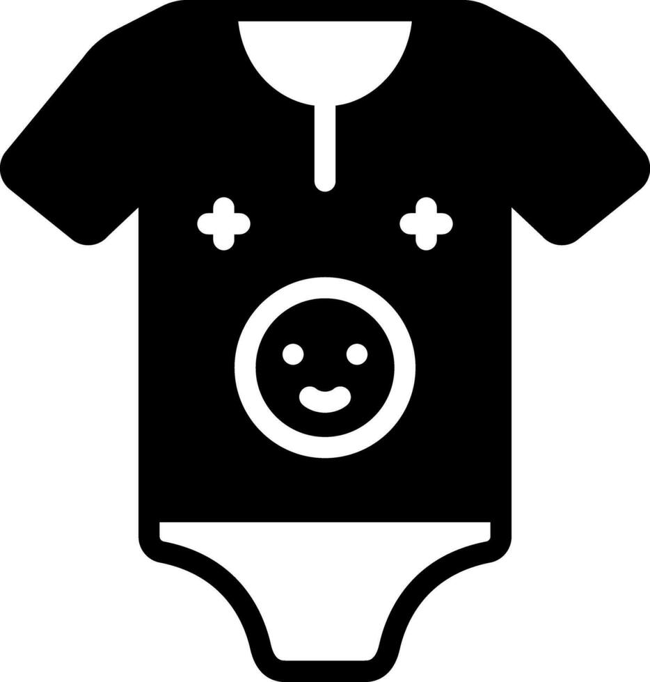 solid icon for onesie vector