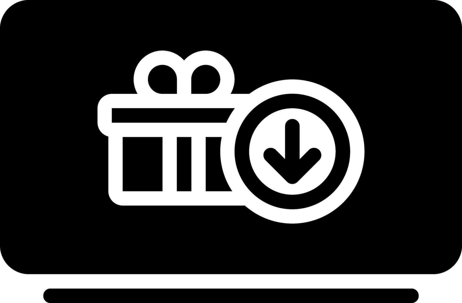 solid icon for receive vector