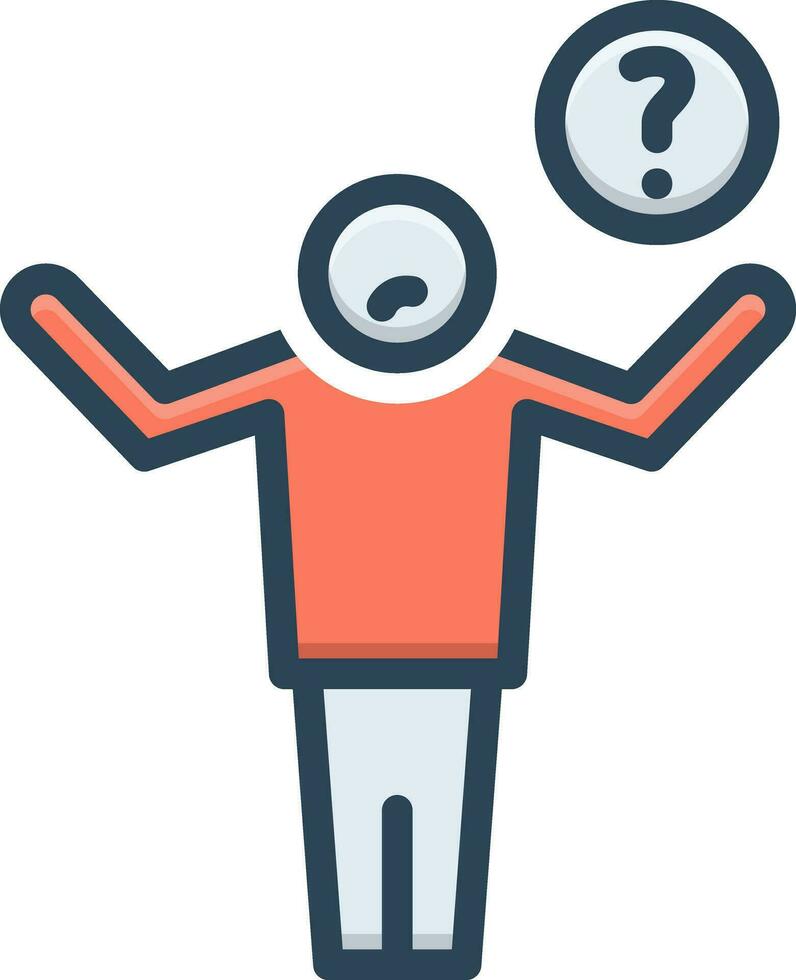 color icon for know vector