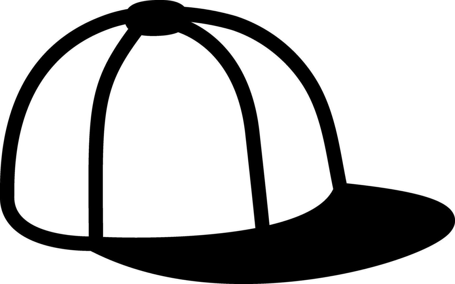 sólido icono para gorra vector