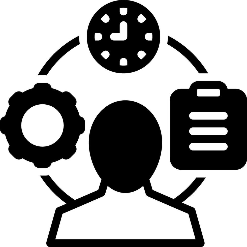 solid icon for management vector