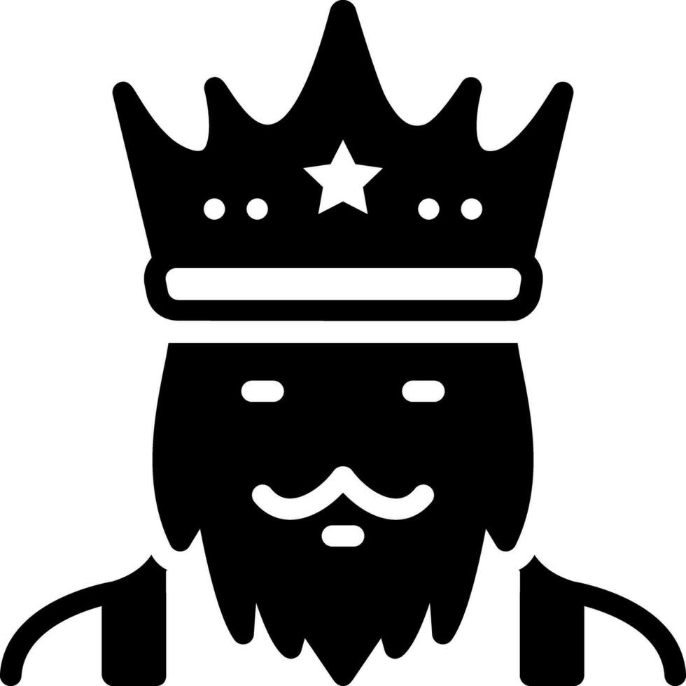 solid icon for king vector