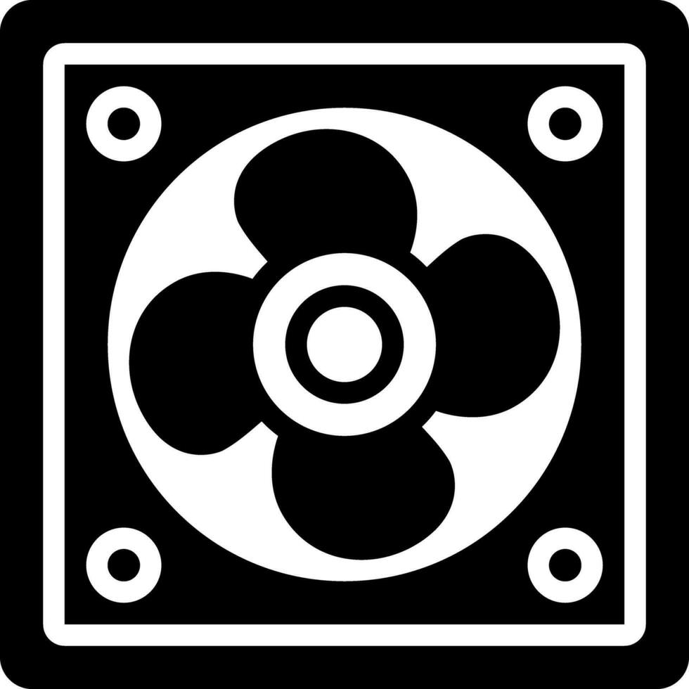solid icon for fan vector