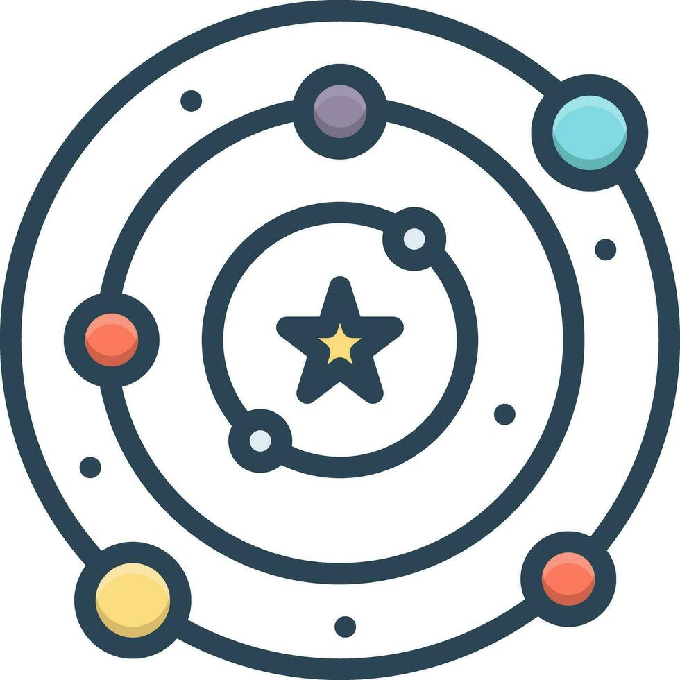 color icon for universe vector