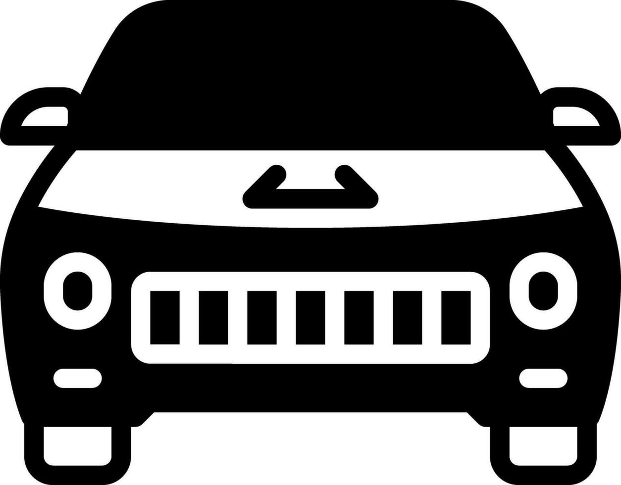 solid icon for vehicle vector