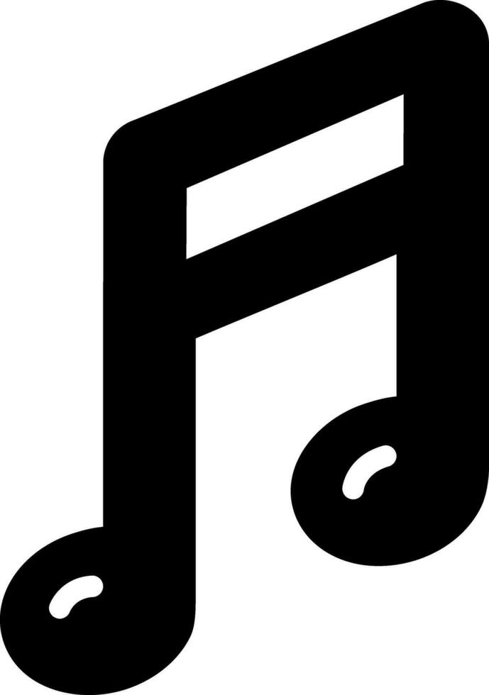 sólido icono para música Nota vector
