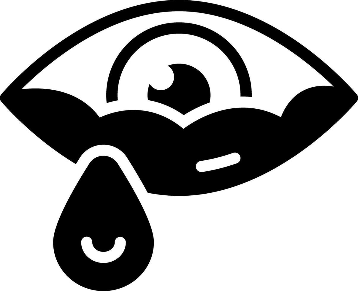 solid icon for tear vector