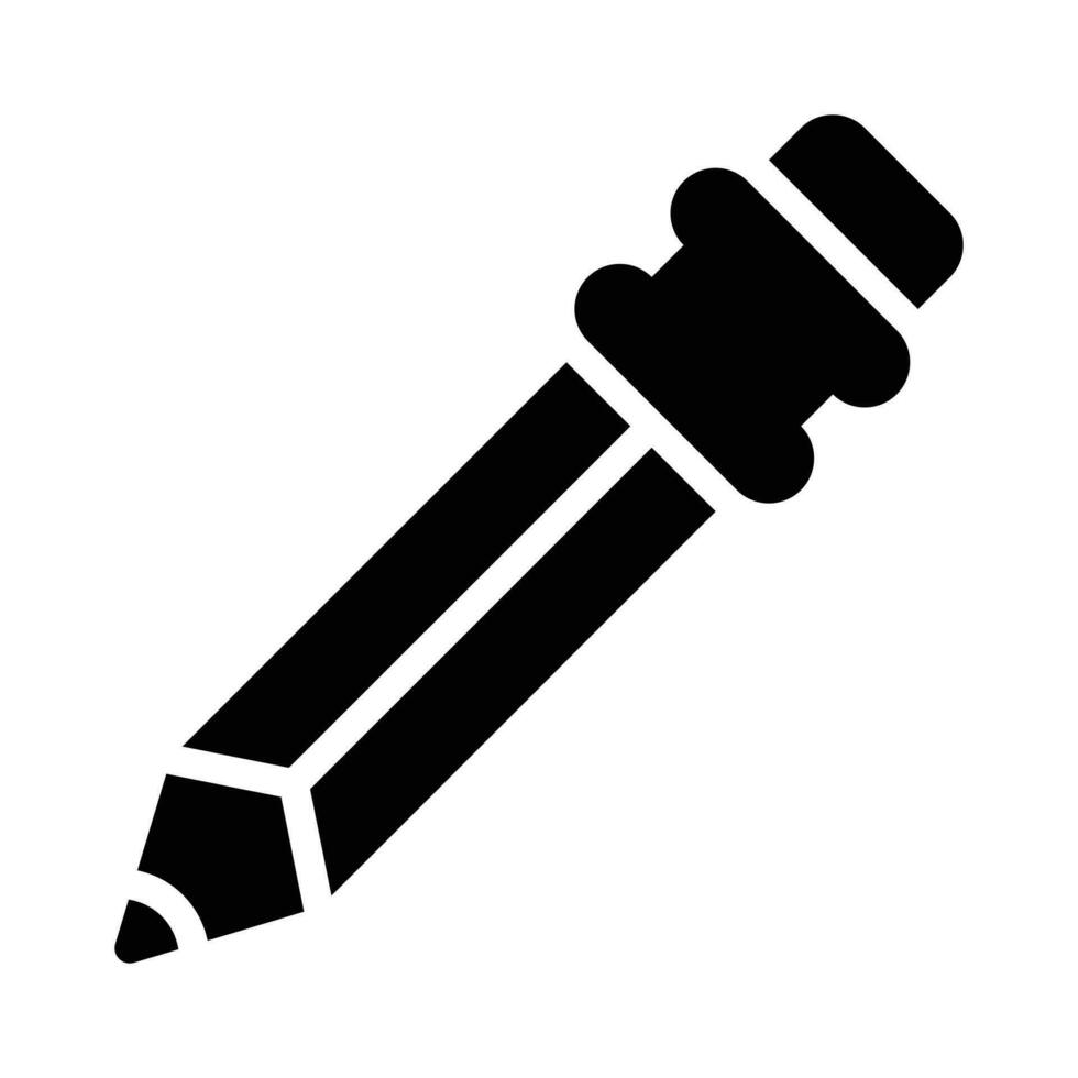 Pencil glyph icon vector