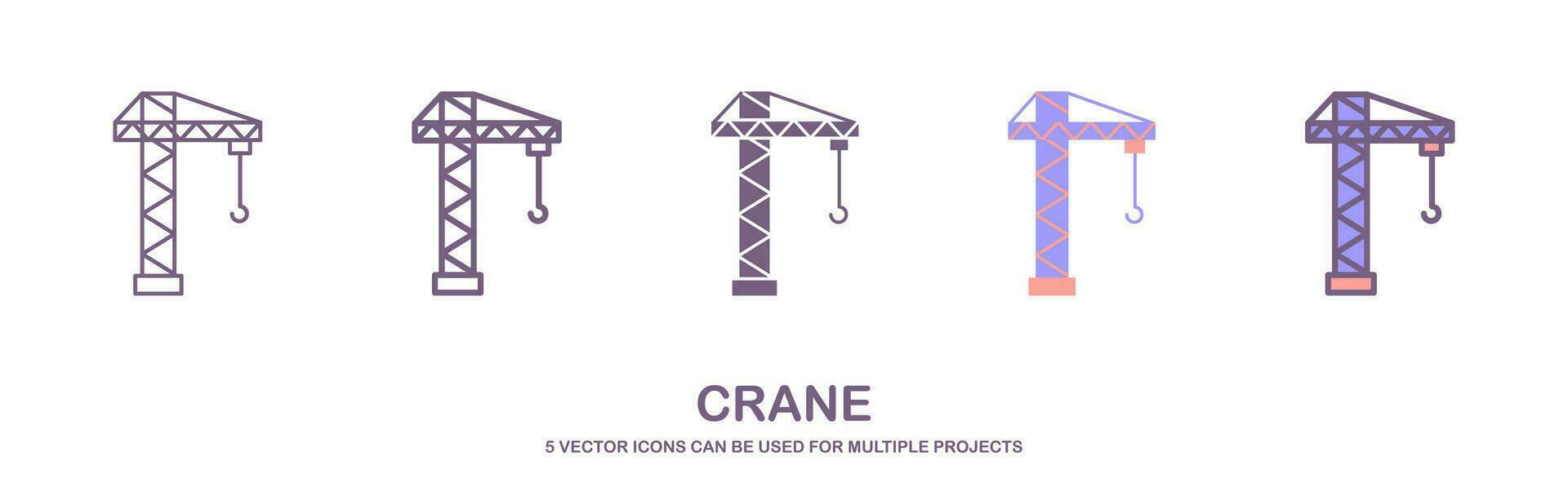 Building, crane, constructing linear icon. Thin line illustration. Tower crane. Contour symbol. Vector isolated outline drawing. Editable stroke