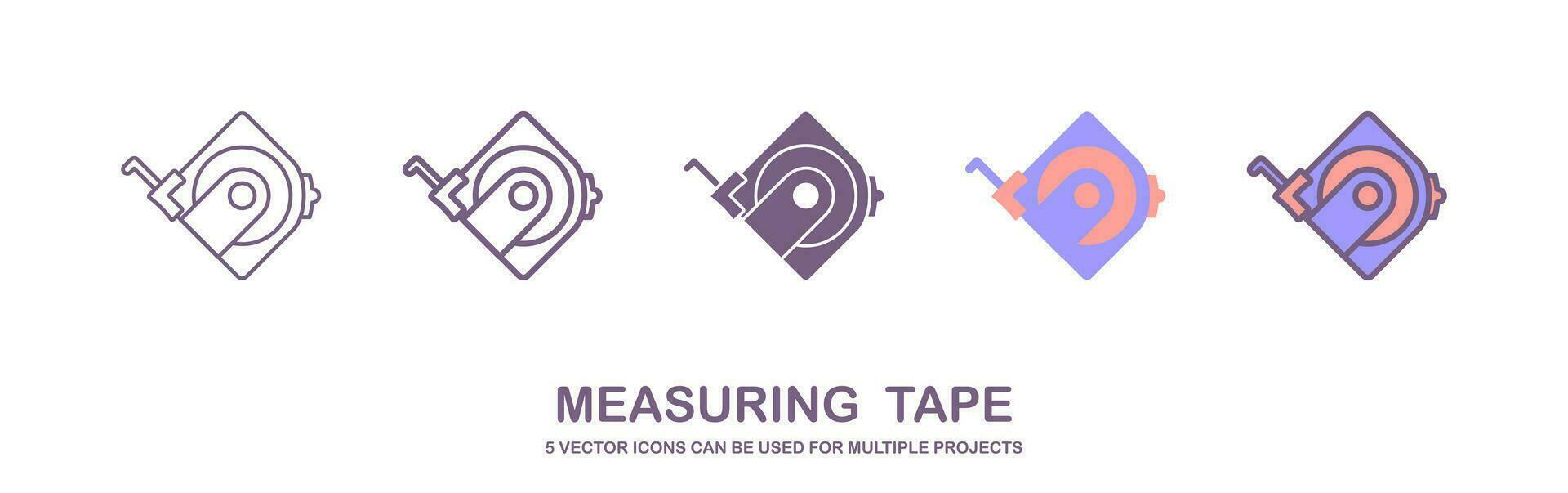 cinta de medición estilo vectorial plano de moda vector