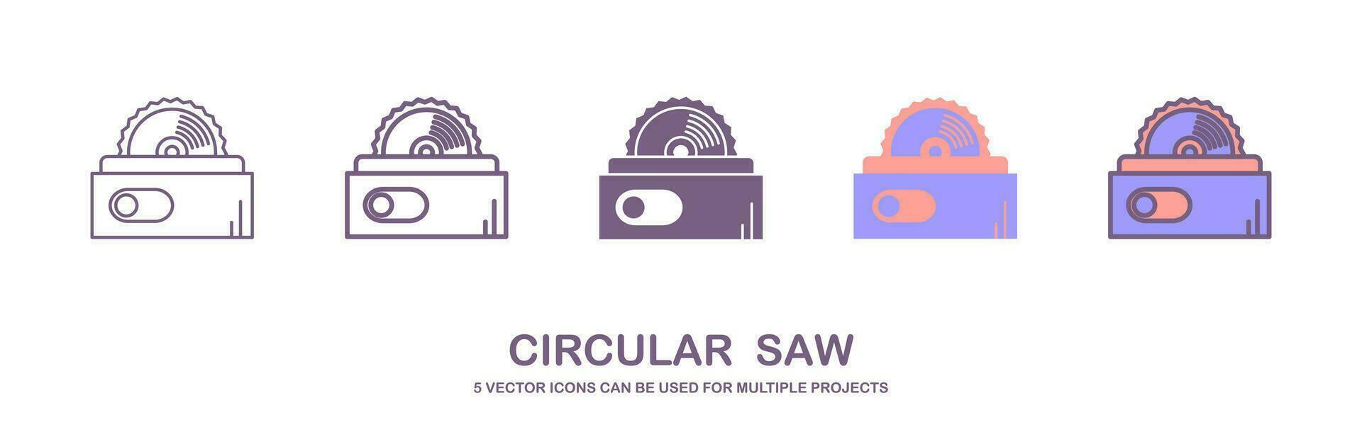 circular saw icon - Working tools, Construction and Manufacturing icons, equipment icons, carpentry tools icon. vector illustration.