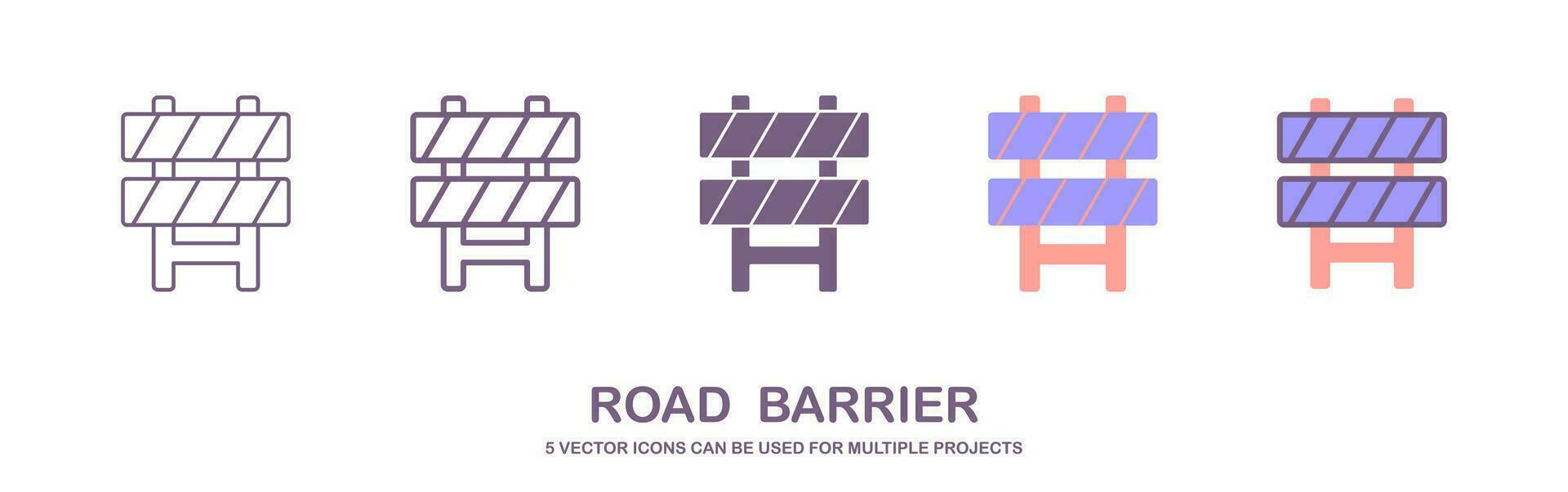 Line barrier, Road barrier icon illustration isolated vector sign symbol. vector illustration. isolated on white background