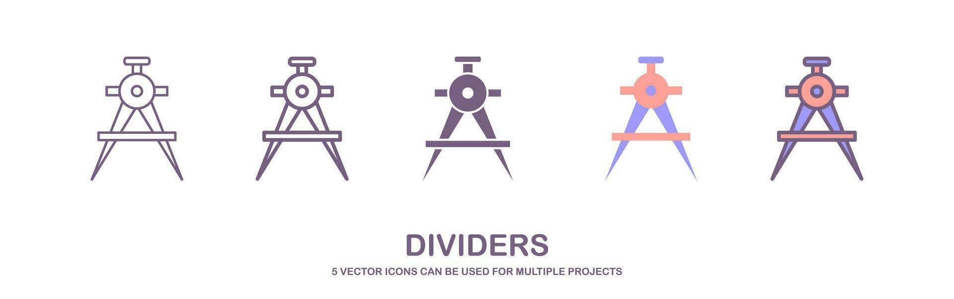 Dividers icon vector, solid illustration, pictogram isolated on white. dividers illustration vector. vector