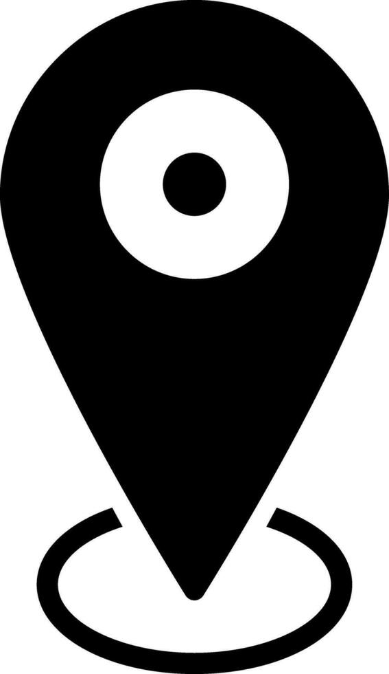 solid icon for location pin vector