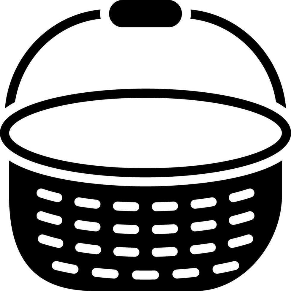 solid icon for basket vector