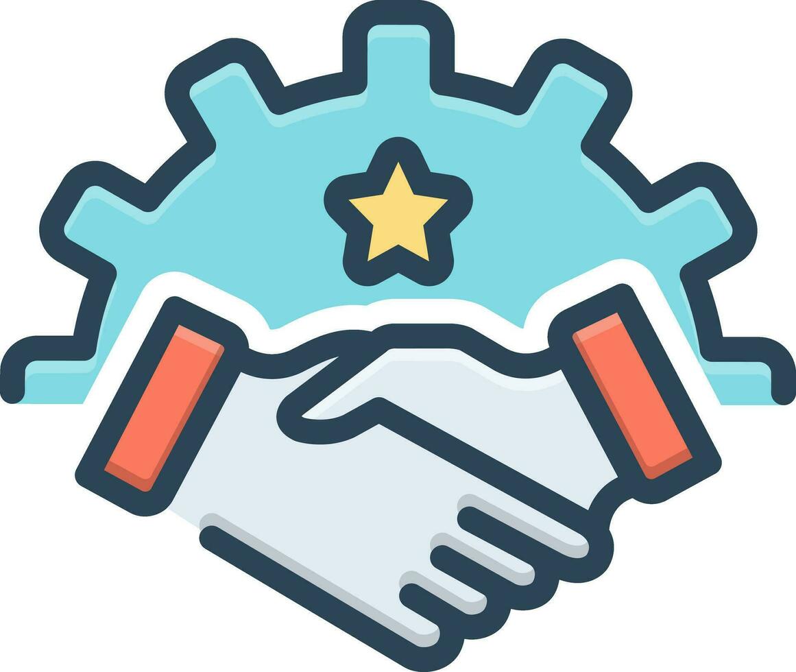color icon for partnership vector