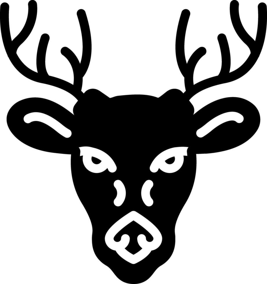 solid icon for deer vector