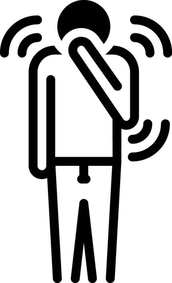 solid icon for nervous vector
