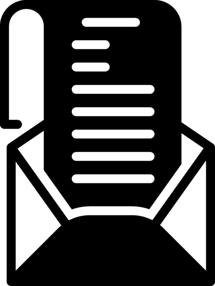 solid icon for letter vector