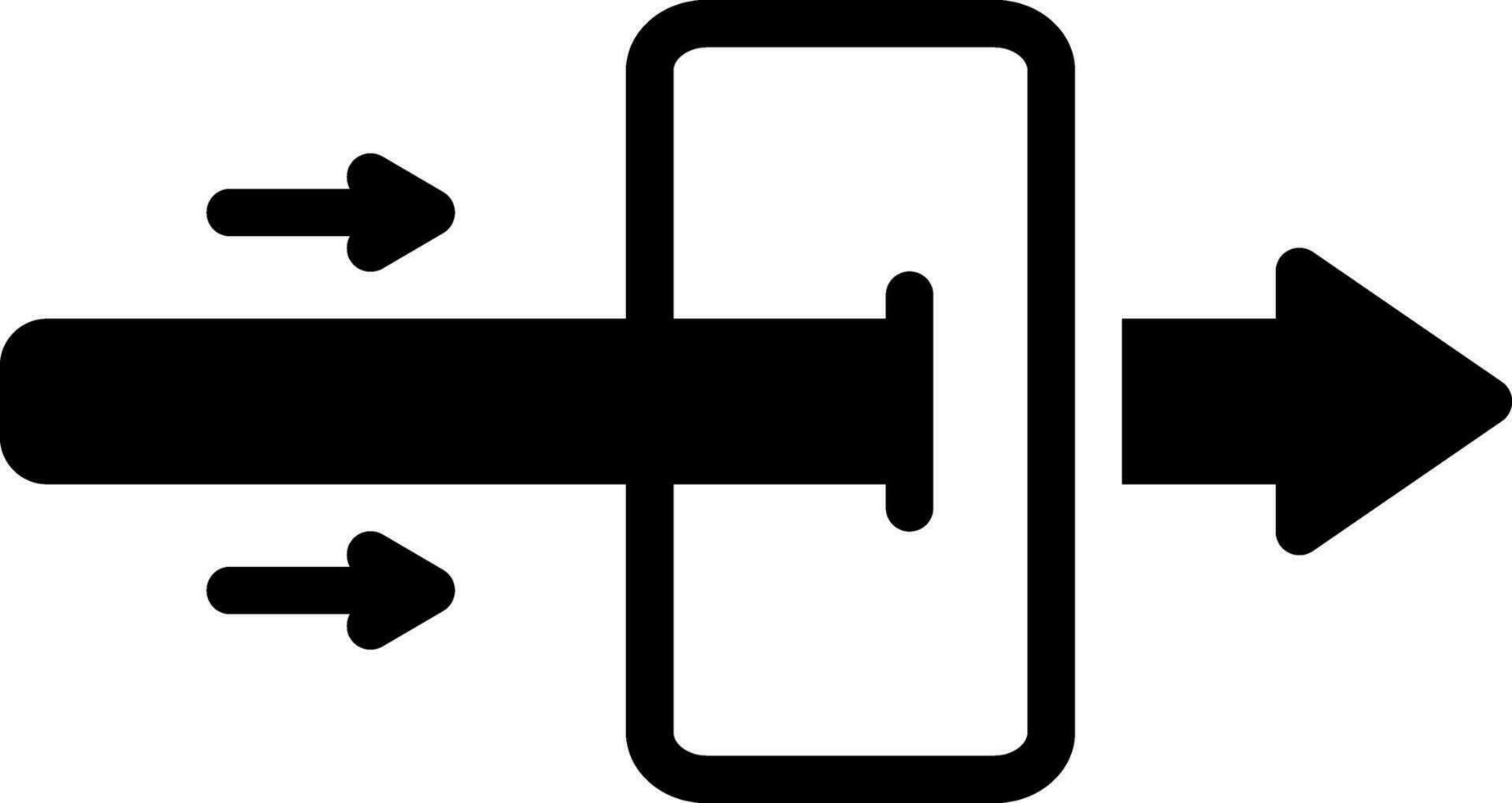 solid icon for across vector