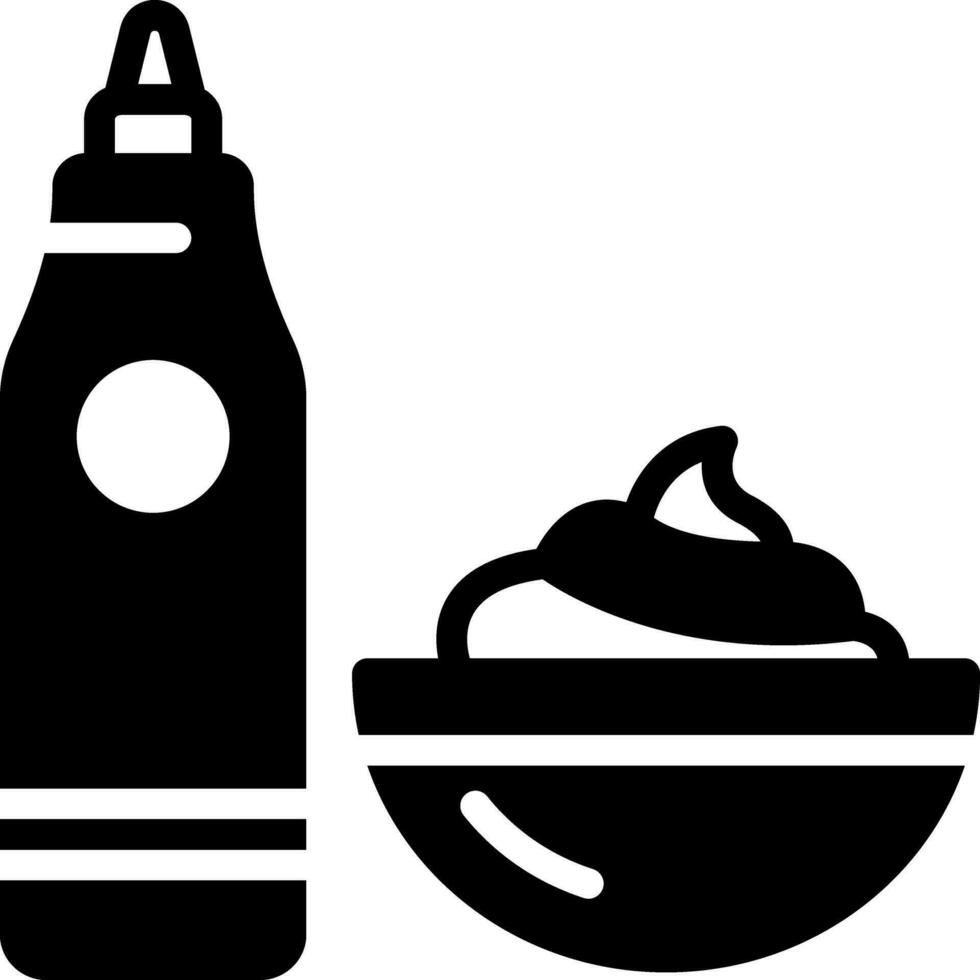 solid icon for sauce vector