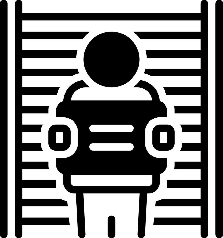 solid icon for defendant vector