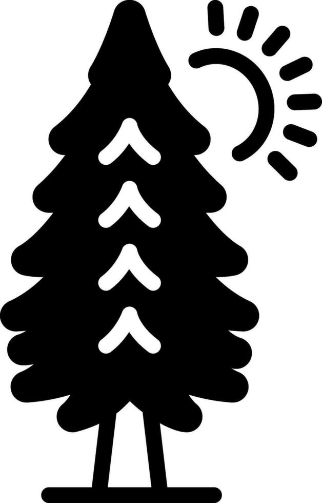 solid icon for pine trees vector