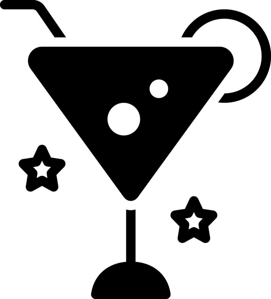 solid icon for martini vector