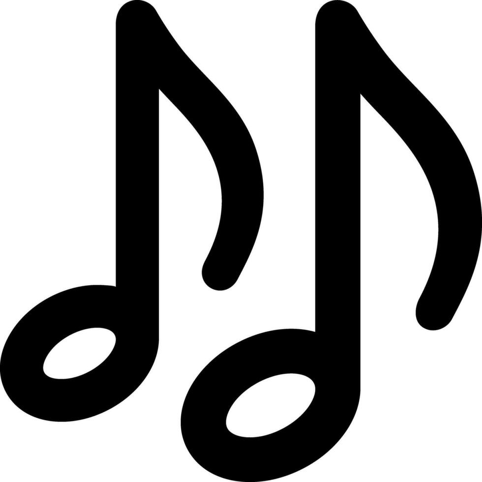 solid icon for music note vector