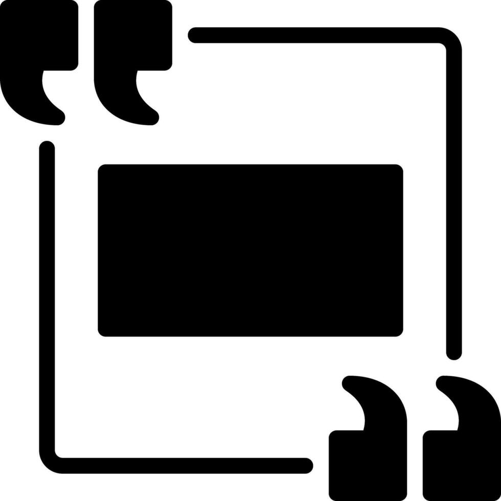 solid icon for quote vector