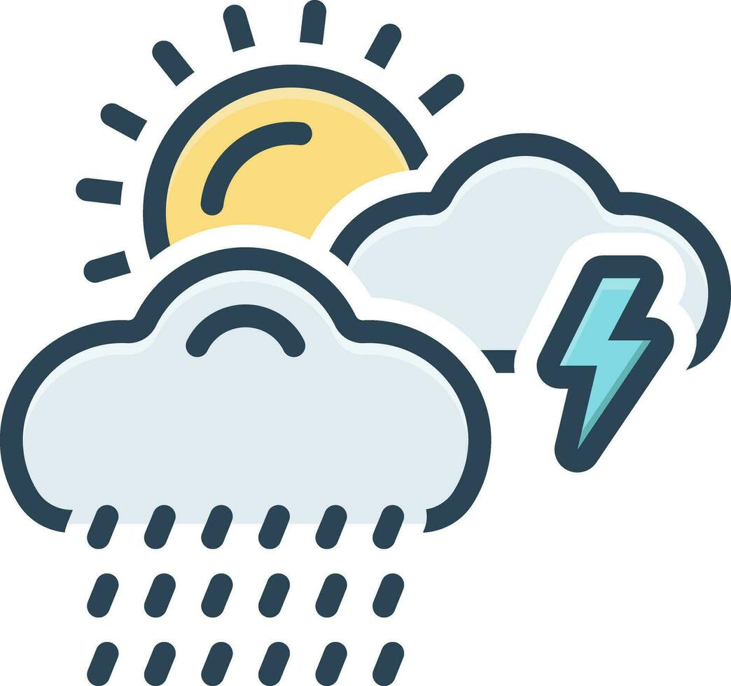 color icon for weather vector