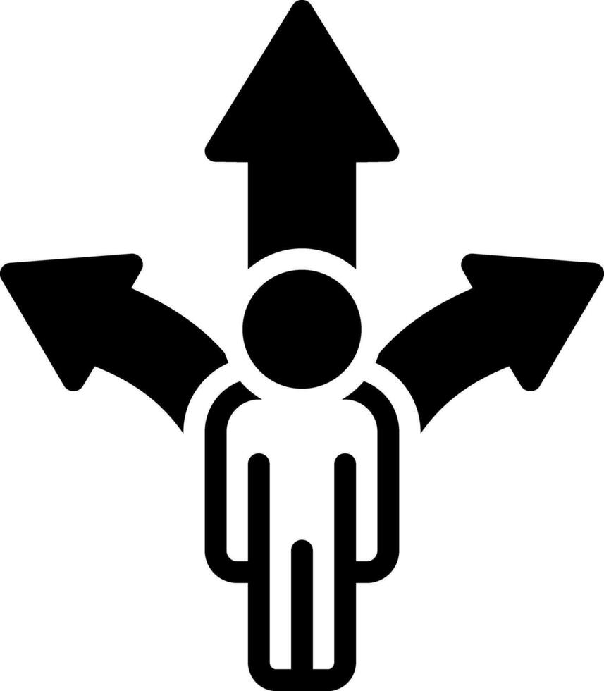 solid icon for decide vector