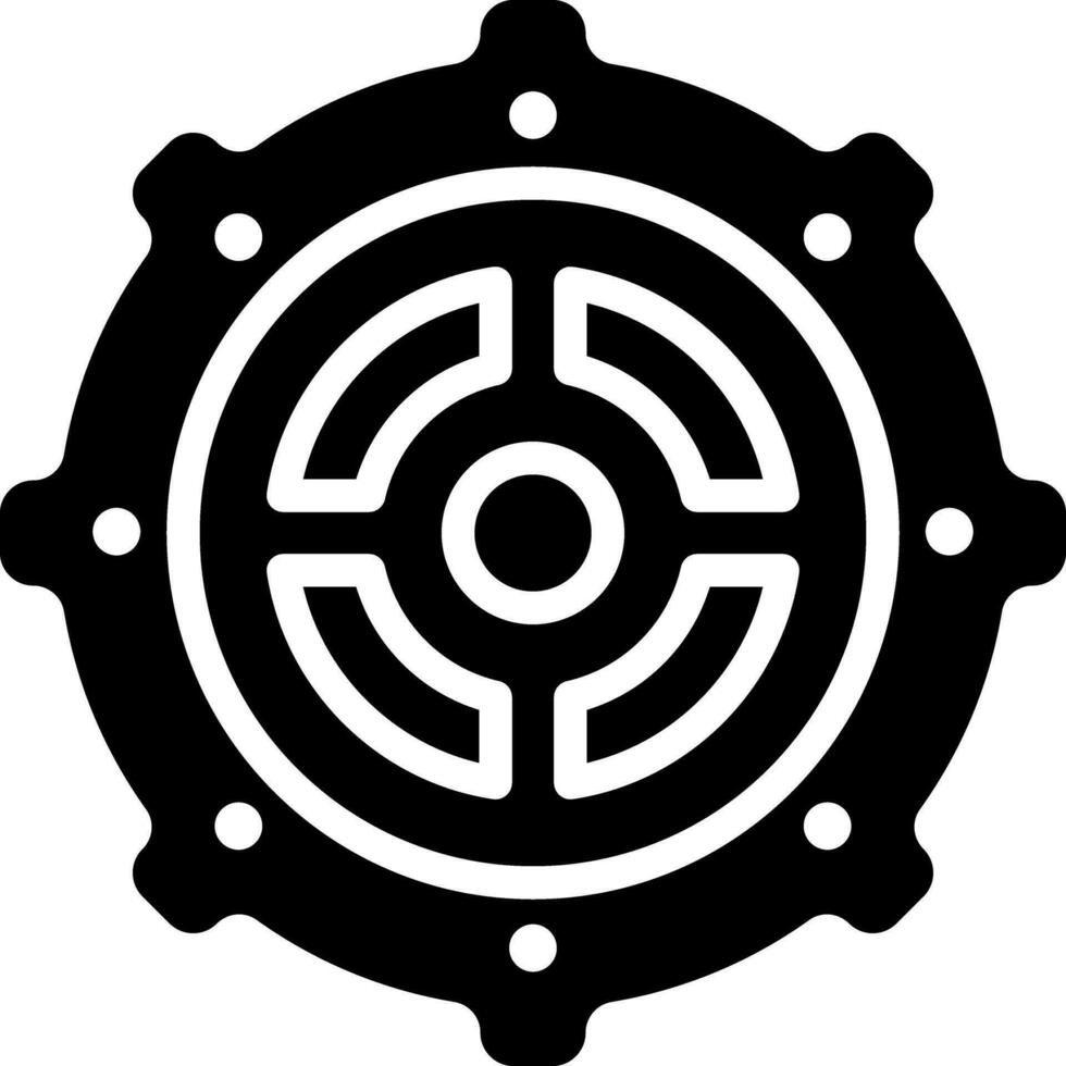solid icon for gear vector