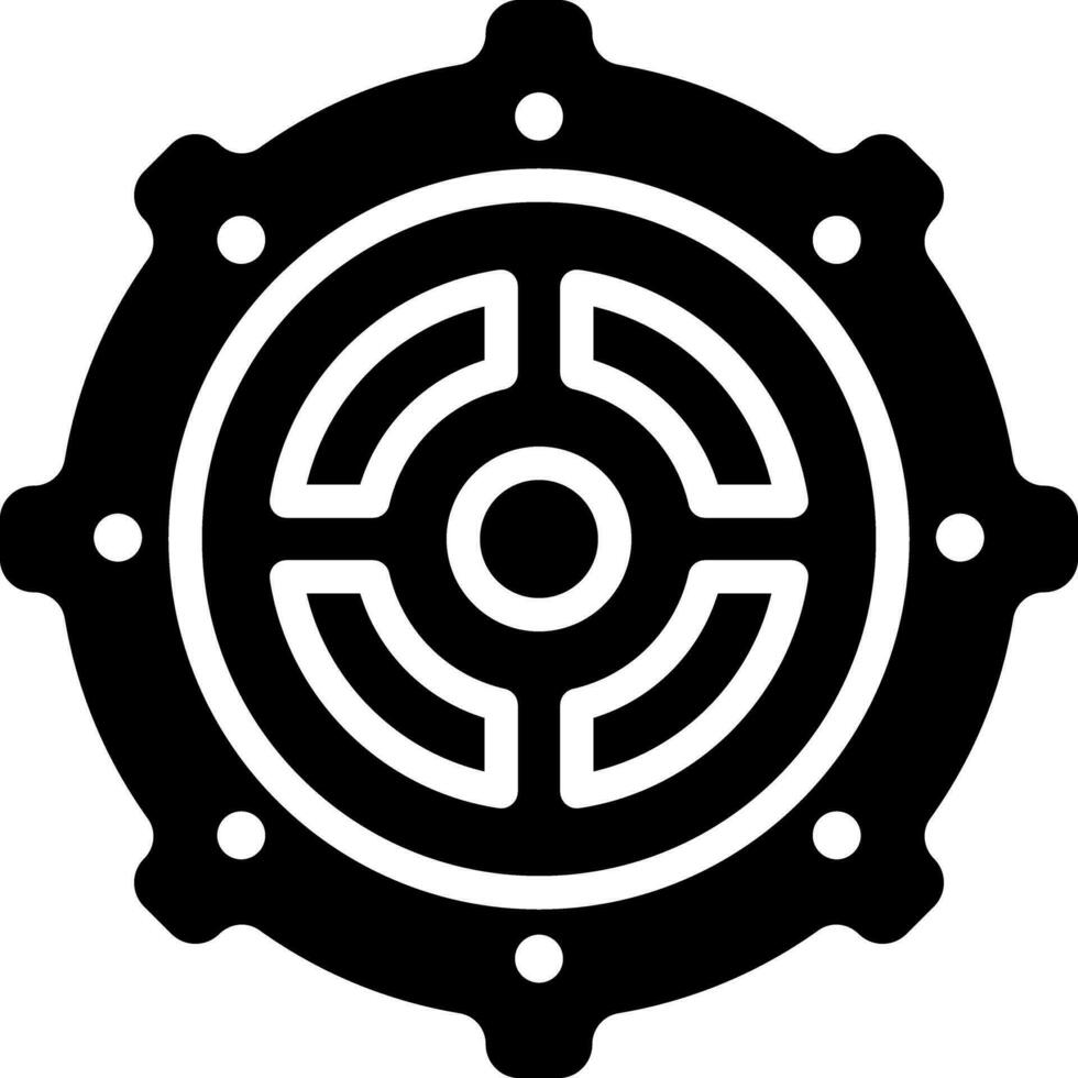 solid icon for gear vector