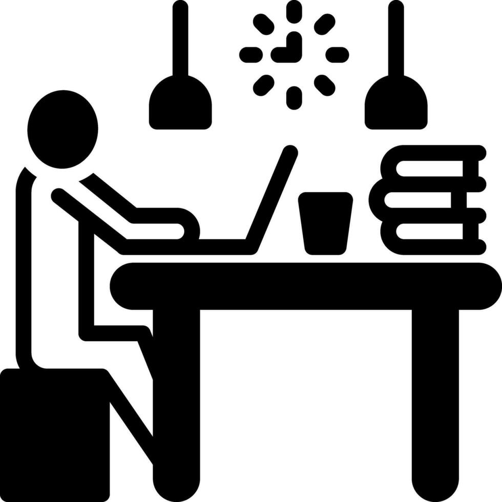 solid icon for office vector