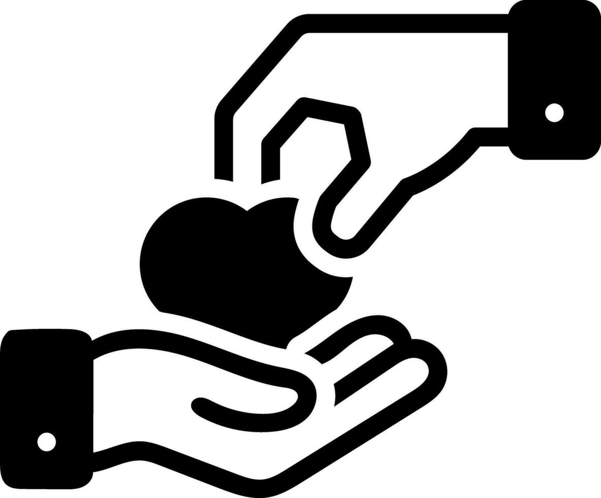 solid icon for give vector
