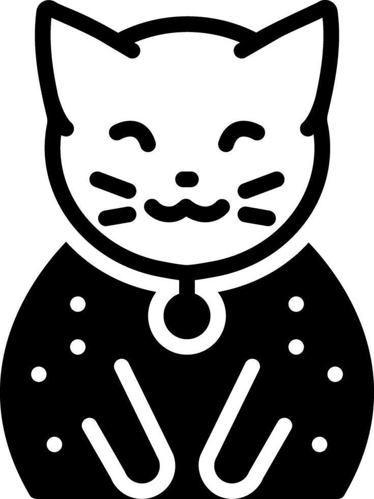 sólido icono para gato vector