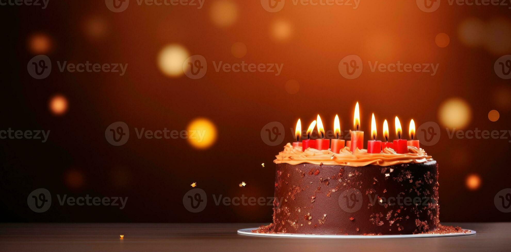 Happy Birthday Background with Cake photo