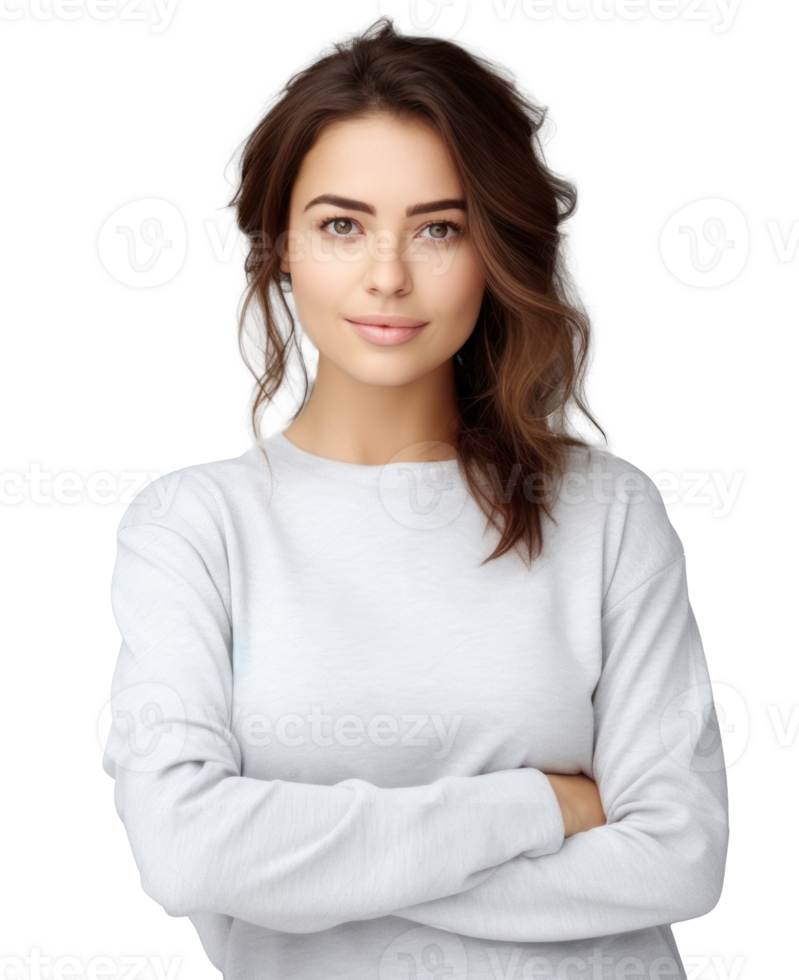 portret van een mooi jong vrouw geïsoleerd png