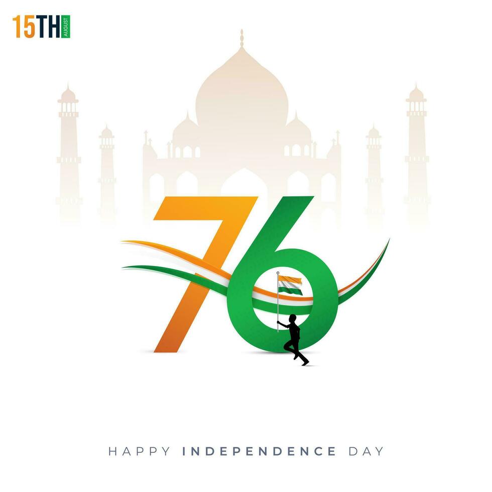 indio independencia día celebracion de el 76º independencia día vector