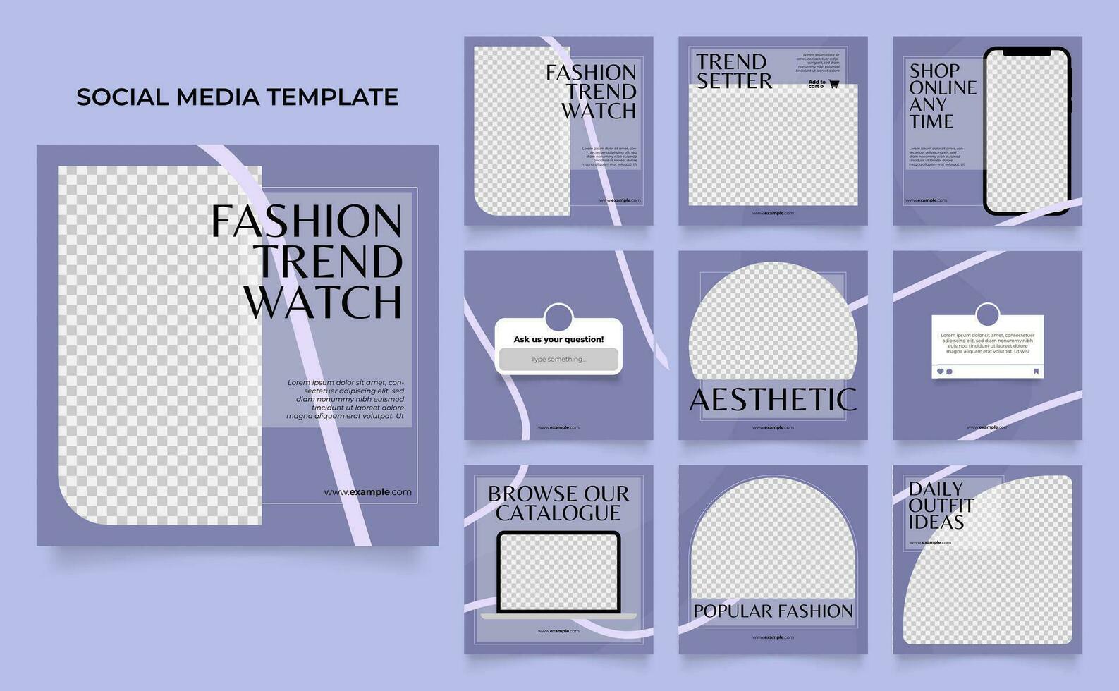 social media template banner fashion sale promotion vector