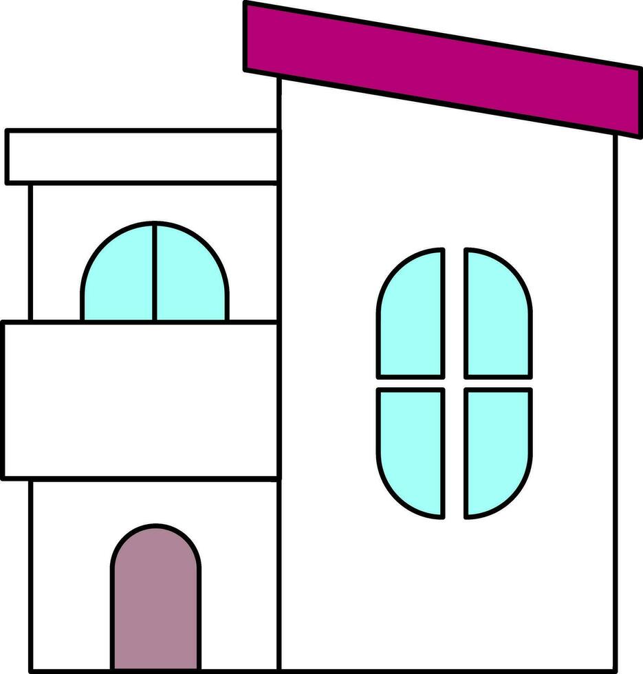 edificios y moderno ciudad casas vector íconos