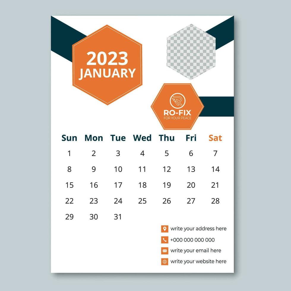 Office Calendar Design And Template vector