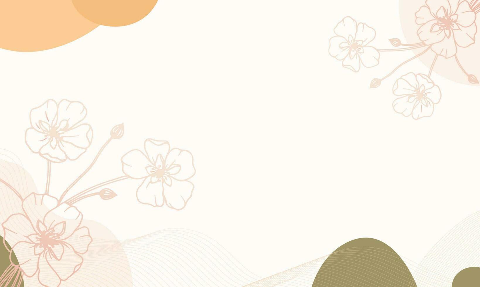 modern and good looking Hand drawn vector flowers background