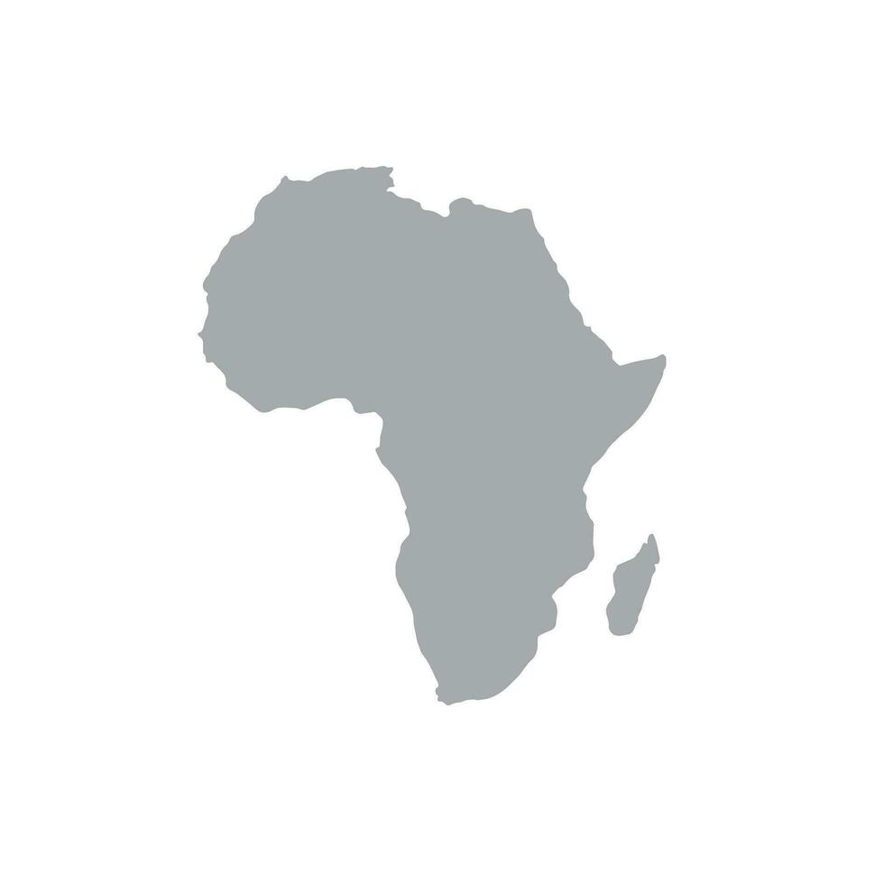 África blanco vector mapa. África mapa modelo. africano silueta. gris mapa África. africano continente