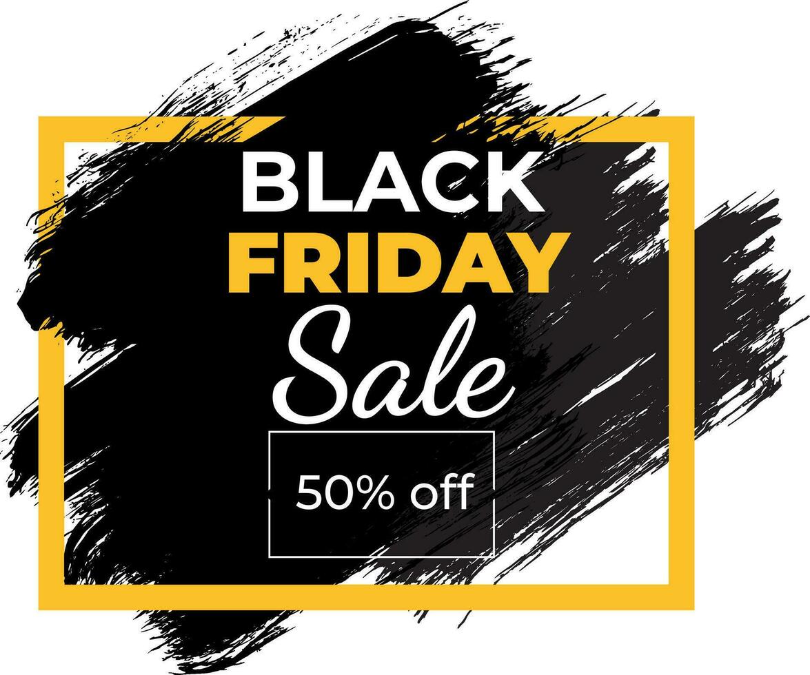 Black Friday sale inscription design template. Black Friday banner. Vector illustration