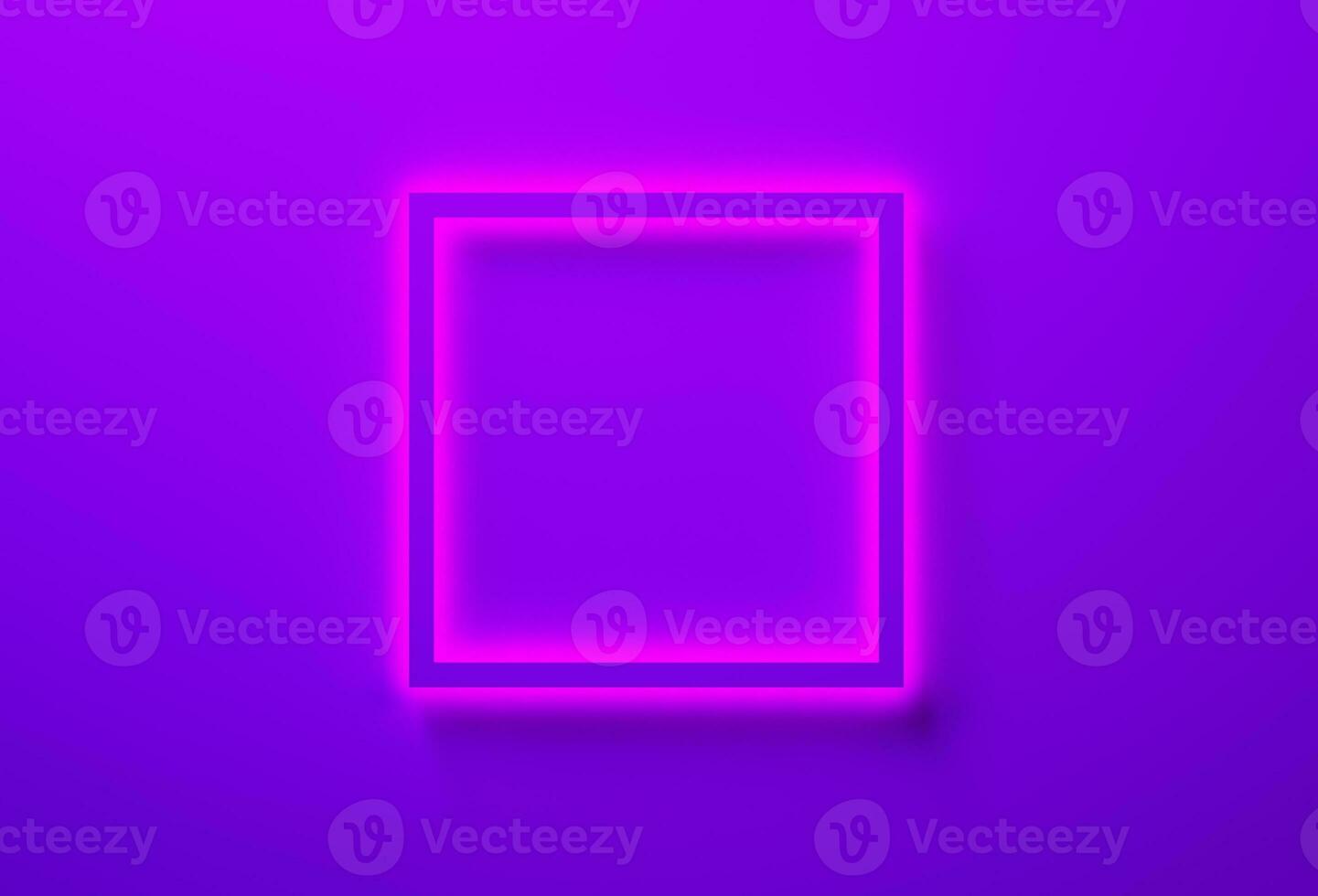 Abstract hexagonal shape and light on violet background. 3d illustration. 3d rendering photo
