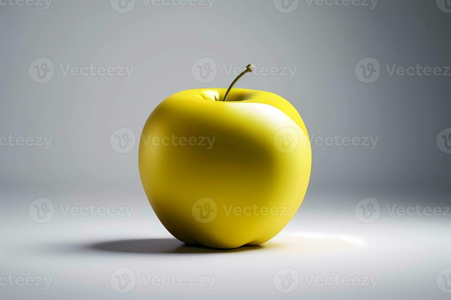 Yellow fresh apple, isolated photo