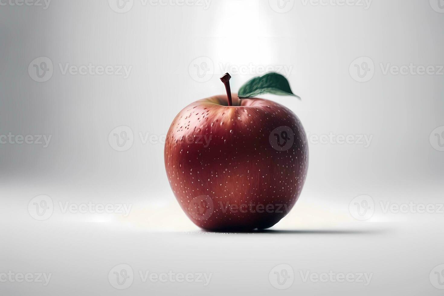 Red fresh apple, isolated photo