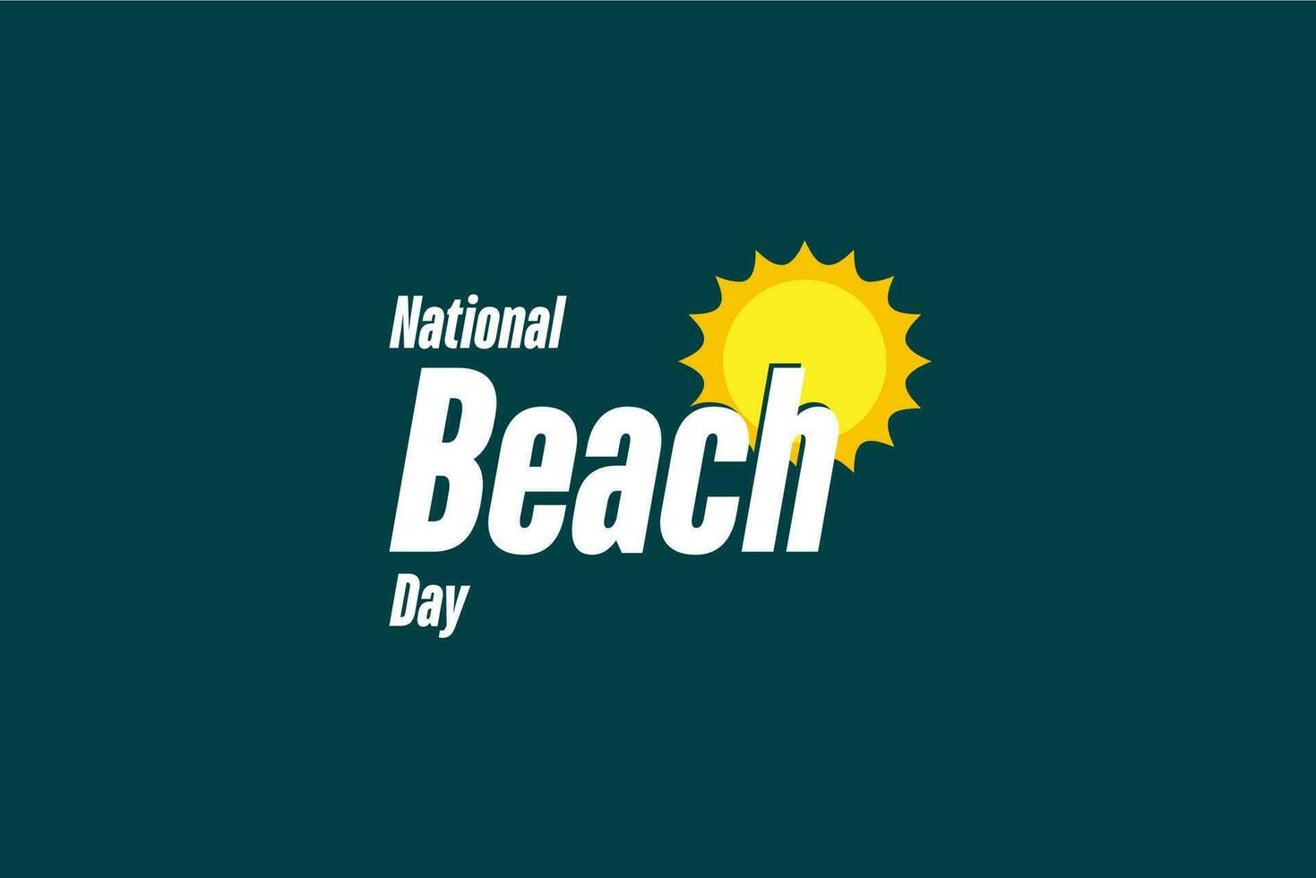 national beach day background template Holiday concept vector